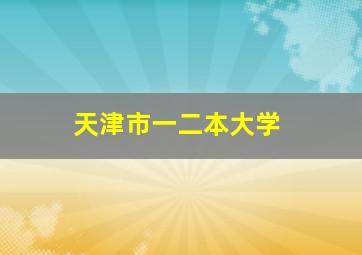 天津市一二本大学