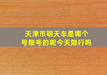 天津市明天车是哪个号限号的呢今天限行吗