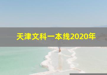 天津文科一本线2020年