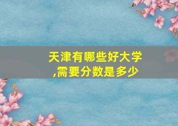 天津有哪些好大学,需要分数是多少