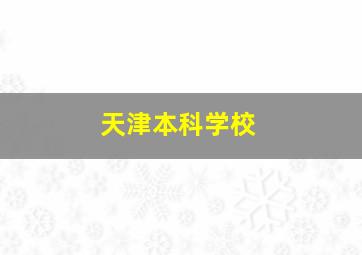 天津本科学校