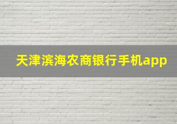 天津滨海农商银行手机app