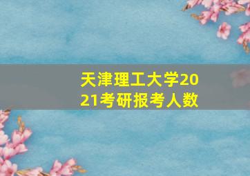 天津理工大学2021考研报考人数