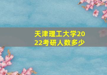 天津理工大学2022考研人数多少