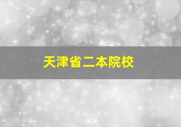 天津省二本院校