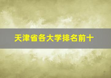 天津省各大学排名前十