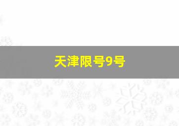 天津限号9号