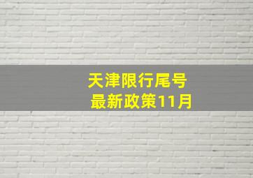 天津限行尾号最新政策11月