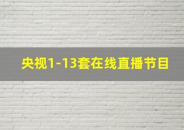 央视1-13套在线直播节目