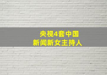 央视4套中国新闻新女主持人