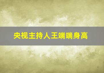 央视主持人王端端身高