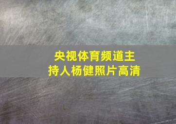 央视体育频道主持人杨健照片高清