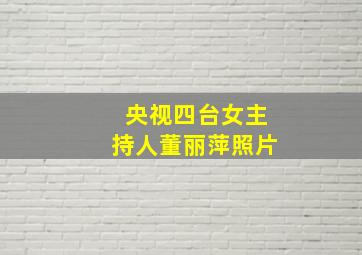 央视四台女主持人董丽萍照片