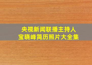 央视新闻联播主持人宝晓峰简历照片大全集