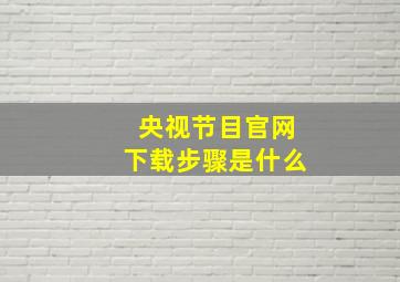 央视节目官网下载步骤是什么