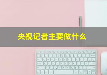 央视记者主要做什么