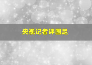 央视记者评国足