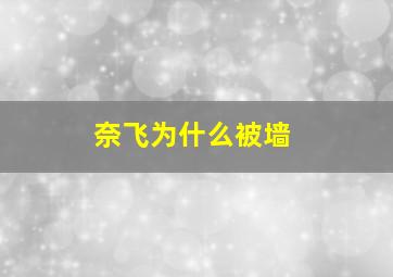 奈飞为什么被墙