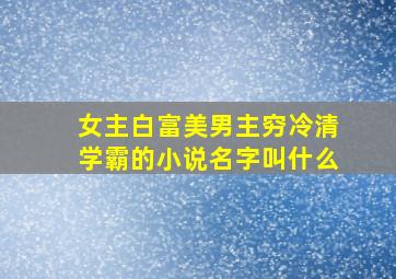 女主白富美男主穷冷清学霸的小说名字叫什么