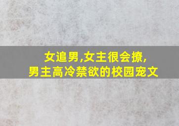 女追男,女主很会撩,男主高冷禁欲的校园宠文