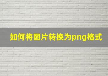 如何将图片转换为png格式