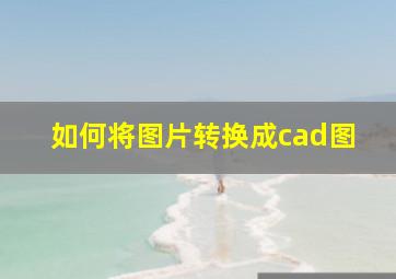 如何将图片转换成cad图