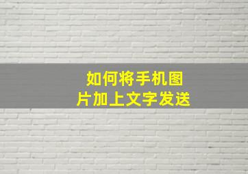 如何将手机图片加上文字发送