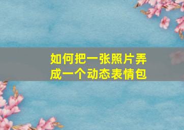 如何把一张照片弄成一个动态表情包