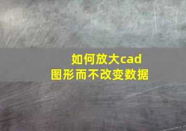 如何放大cad图形而不改变数据