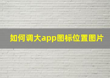 如何调大app图标位置图片