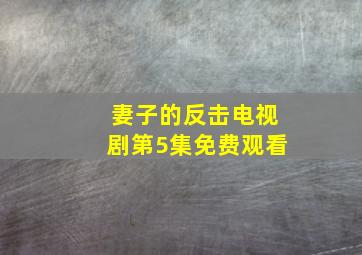 妻子的反击电视剧第5集免费观看