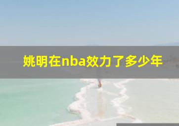 姚明在nba效力了多少年