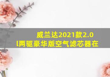 威兰达2021款2.0l两驱豪华版空气滤芯器在