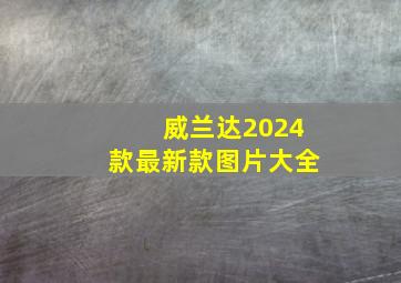 威兰达2024款最新款图片大全