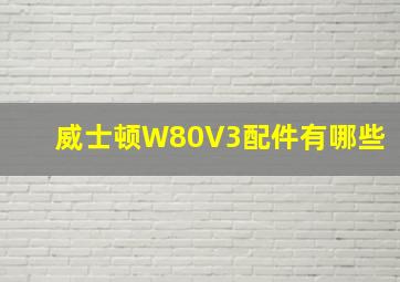 威士顿W80V3配件有哪些