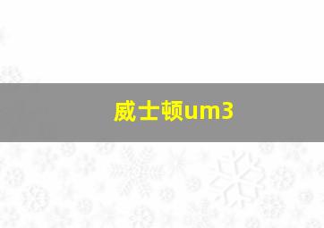 威士顿um3