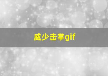 威少击掌gif