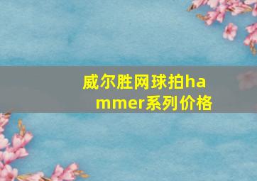 威尔胜网球拍hammer系列价格