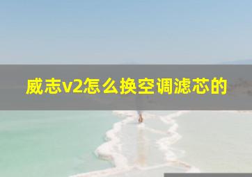 威志v2怎么换空调滤芯的