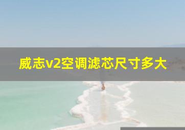 威志v2空调滤芯尺寸多大