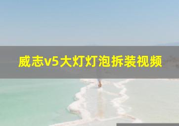 威志v5大灯灯泡拆装视频