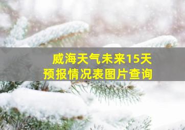 威海天气未来15天预报情况表图片查询