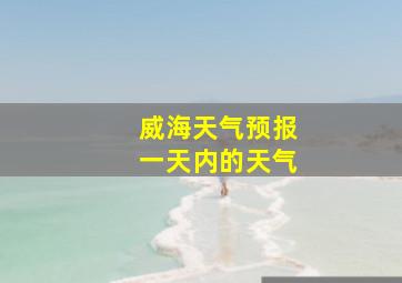 威海天气预报一天内的天气