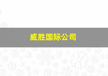 威胜国际公司