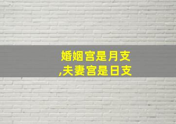 婚姻宫是月支,夫妻宫是日支