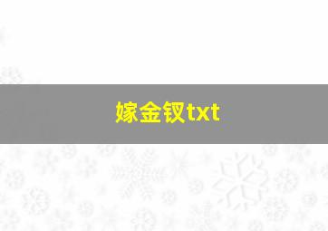 嫁金钗txt