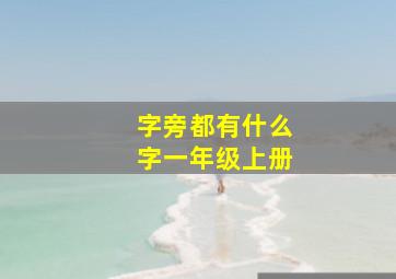 字旁都有什么字一年级上册