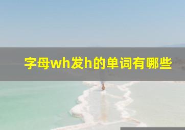 字母wh发h的单词有哪些