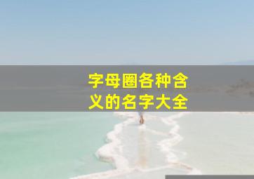 字母圈各种含义的名字大全