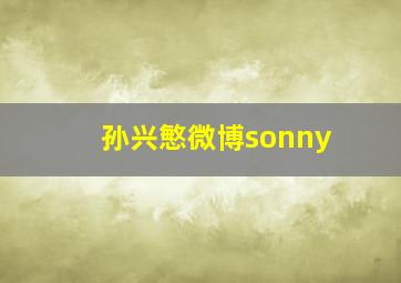 孙兴慜微博sonny